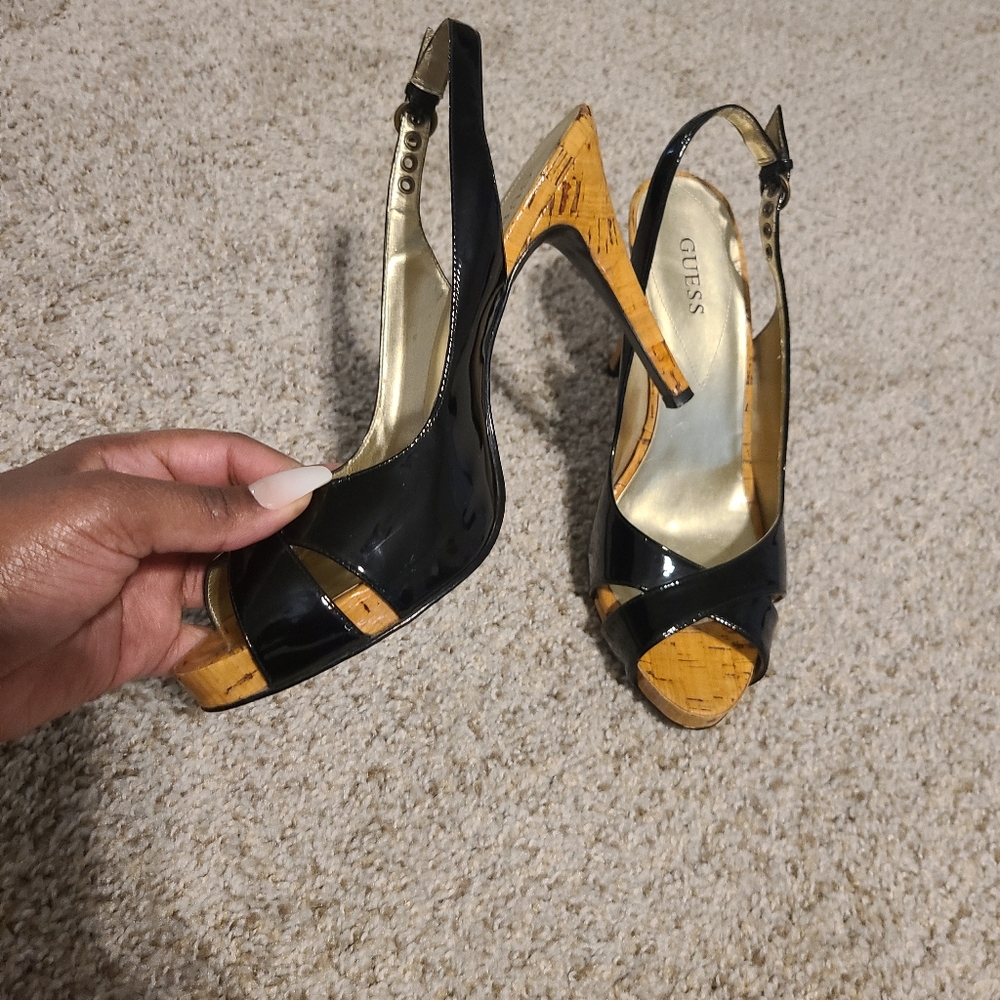 Guess Patent Leather Sling heel